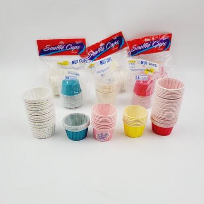 LARGE LOT OF PAPER SOUFFLE NUT CUPS