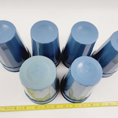 BLUE PLASTIC DRINKING CUPS
