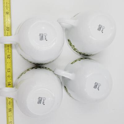 VINTAGE CORRELL SPRING DAISY COFFEE CUPS 4 PC