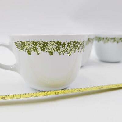 VINTAGE CORRELL SPRING DAISY COFFEE CUPS 4 PC