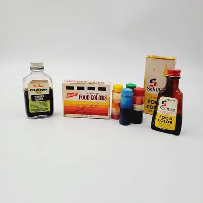 VINTAGE FOOD COLORING ITEMS