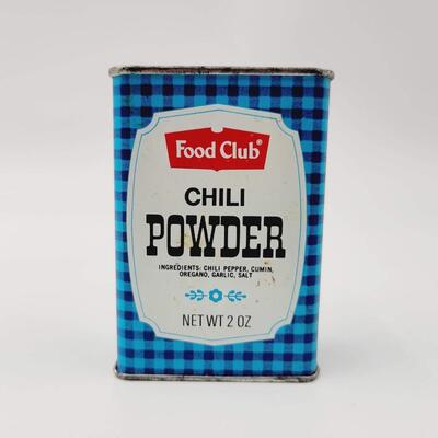 VINTAGE FOOD CLUB CHILI POWDER CONTAINER