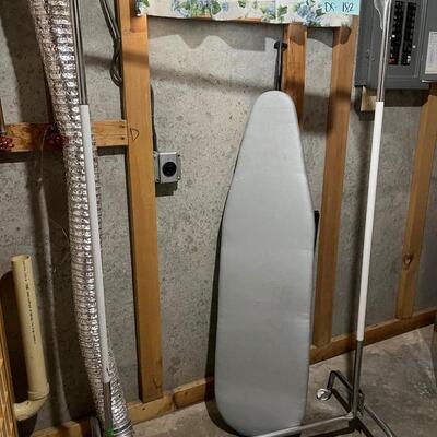 Hanging rack and ironing board