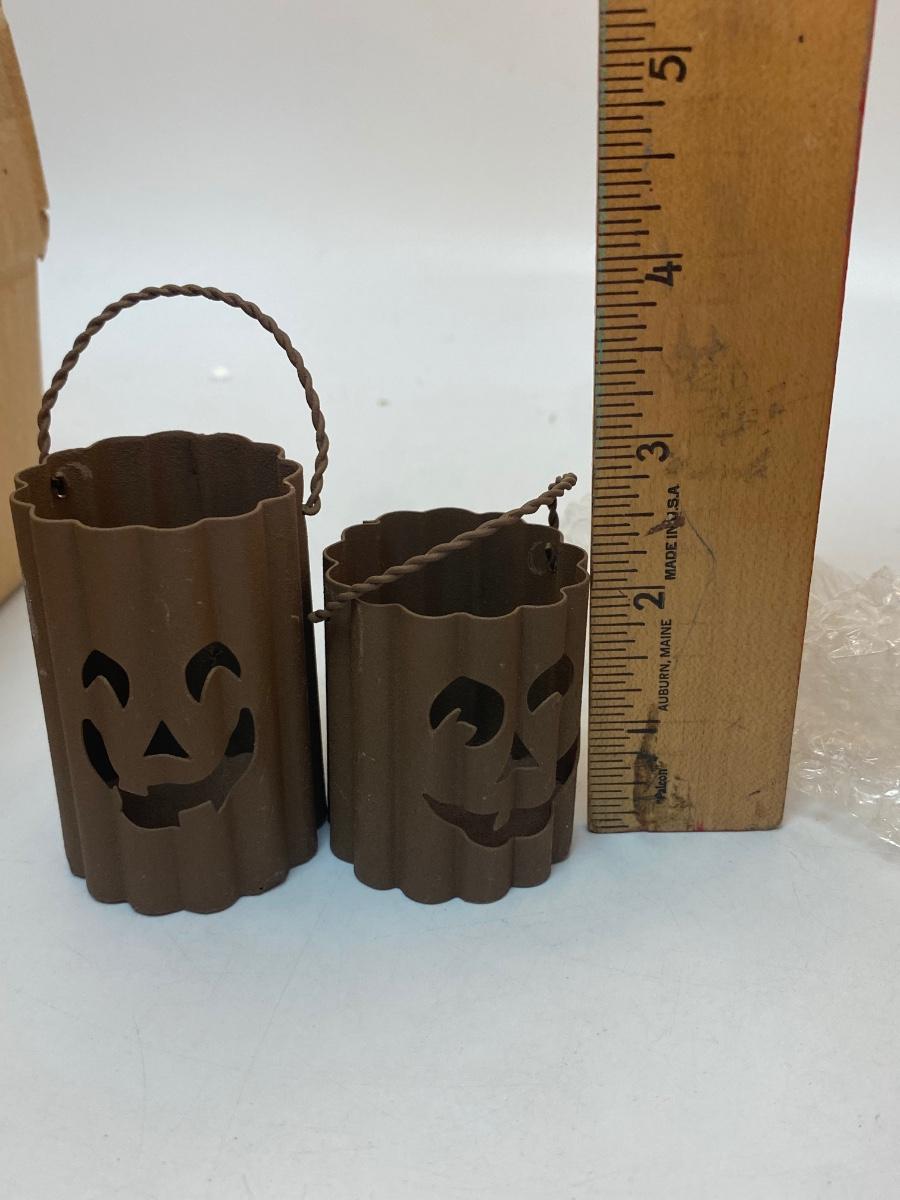 Miniature Metal JackoLantern Candle Holder Luminaries