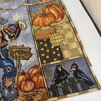Seasonal Fall Autumn Scarecrow Harvest Placemats and Table Runners