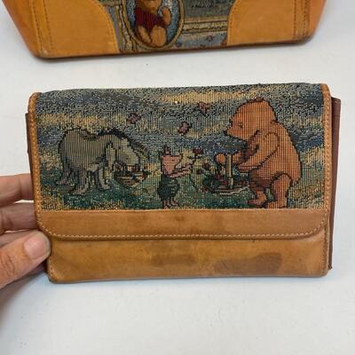 Vintage The Walt Disney Gallery Winnie the Pooh Leather Handbag with Matching Wallet