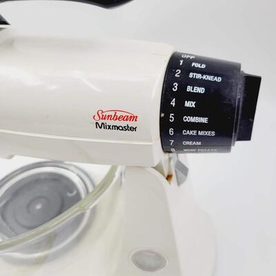 VINTAGE SUNBEAM COUNTER TOP MIXER W/ ACCESSORIES