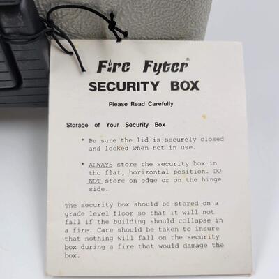FIRE FYTER COMBINATION FIRE PROOF LOCK BOX W/ CODE