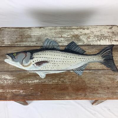 3007 Hand Painted Rockfish Table by Tom Hart