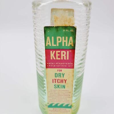 VINTAGE ALPHA KERI GLASS BOTTLE