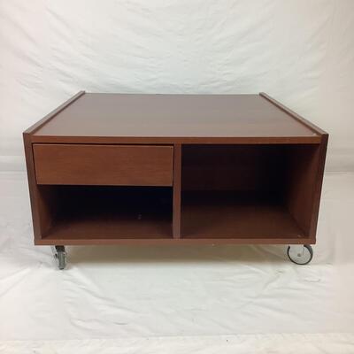 3013 Ikea Boksel Wood Coffee Table w/Wheels