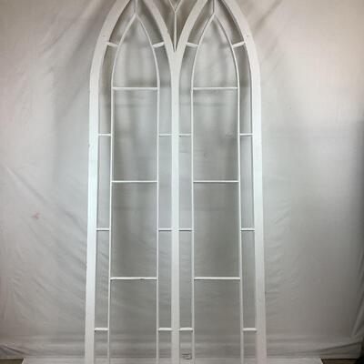 3014 Large White Architectural  Gothic Window Frame