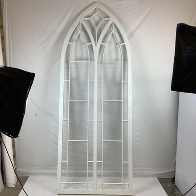 3014 Large White Architectural  Gothic Window Frame