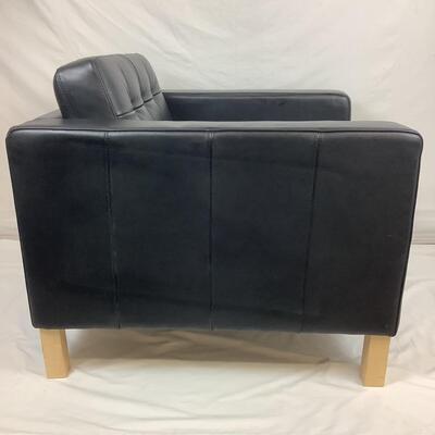 3020 IKEA Black Faux Leather Arm Chair