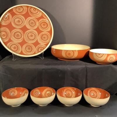 Lot 3039   DENBY. â€œ Fire Chili â€œ Stoneware  Set ( 7 pcs )