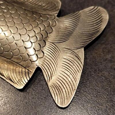 Lot 83: Vintage Made in Mexico Sterling Silver Fish Pin Brooch