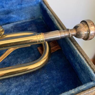 Vintage Trumpet Marked Grand Deluxe Germany with Bach Mouthpiece and Case