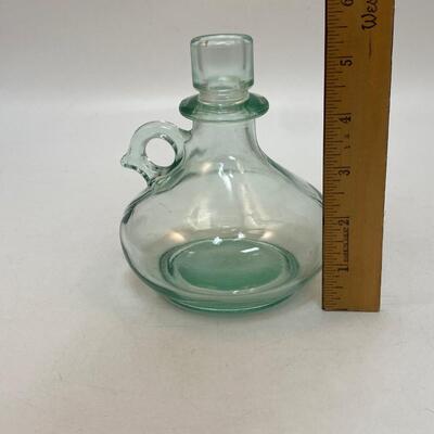 Vintage Pale Blue Green Glass Bottle