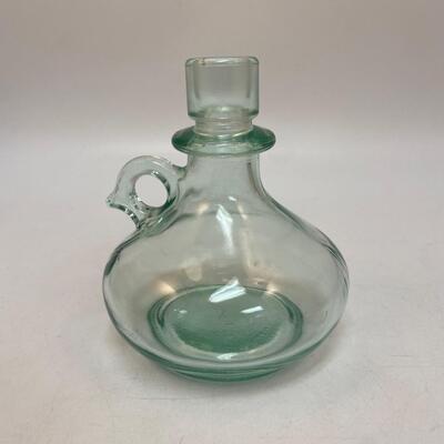 Vintage Pale Blue Green Glass Bottle