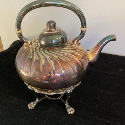 Gorham Soldered Silver Antique Teapot and Stand