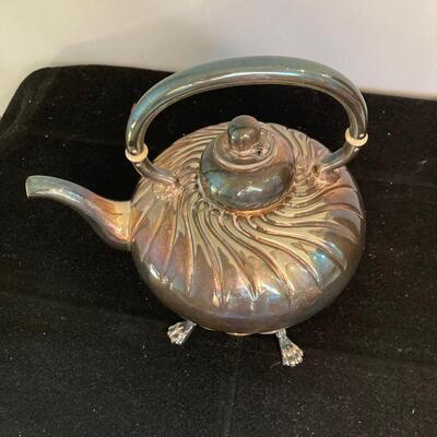 Gorham Soldered Silver Antique Teapot and Stand