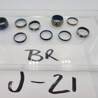 Women's mixed decor rings