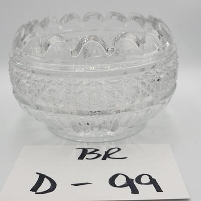 2 Pc Pressed Glass Lot