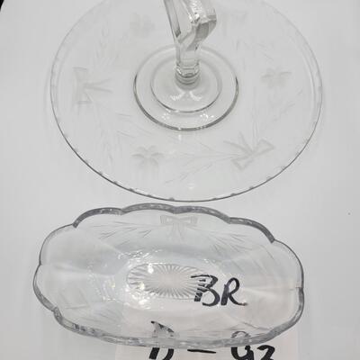 Glass Cake Plate Lot