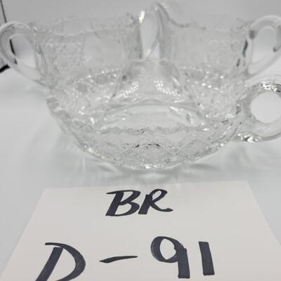3 Pc Pressed Glass Lot