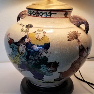 Lot #88  Contemporary Table Lamp - Asian Styling
