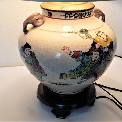 Lot #88  Contemporary Table Lamp - Asian Styling