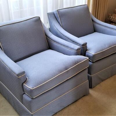 Lot #90  Pair of Nice Upholstered Armchairs - Clean