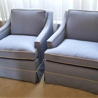 Lot #90  Pair of Nice Upholstered Armchairs - Clean