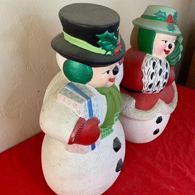 Vintage Ceramic MCM Snow People