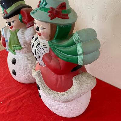 Vintage Ceramic MCM Snow People
