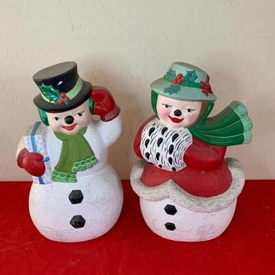 Vintage Ceramic MCM Snow People