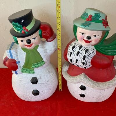 Vintage Ceramic MCM Snow People