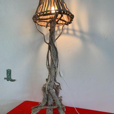 Rustic Wood Floor Lamp