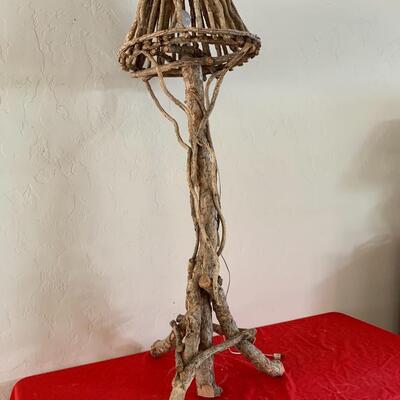 Rustic Wood Floor Lamp