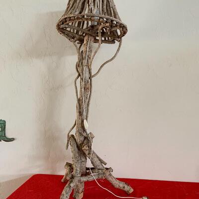 Rustic Wood Floor Lamp