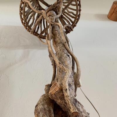 Rustic Wood Floor Lamp