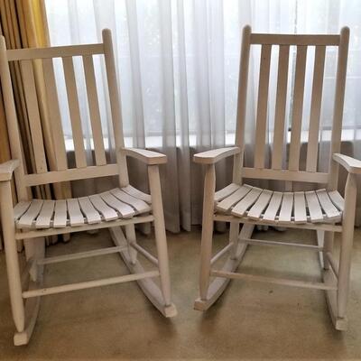 Lot #94  Pair of Traditional Wooden Porch Rockers