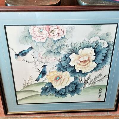 Lot #96  Attractive Contemporary Framed Print - Asian styling