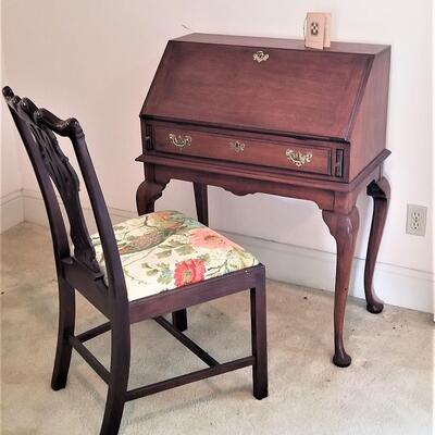 Lot #98  Wellington Ladies Drop Leaf desk with chair