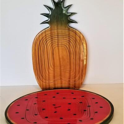 Lot #100 Pair of Equinoccio Collapsible Bowls - Fruit Motif