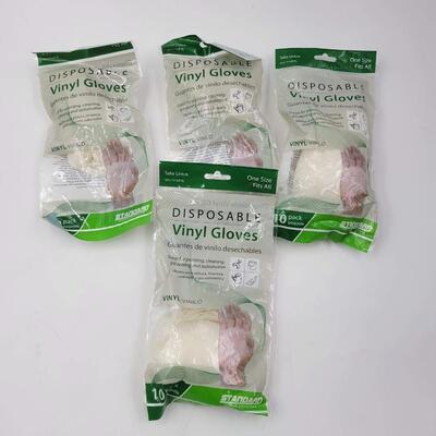NEW PACKAGES OF VINYL GLOVES