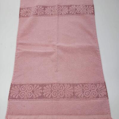 VINTAGE PINK HAND TOWEL