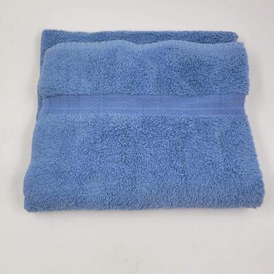 LARGE BLUE BATH TOWEL