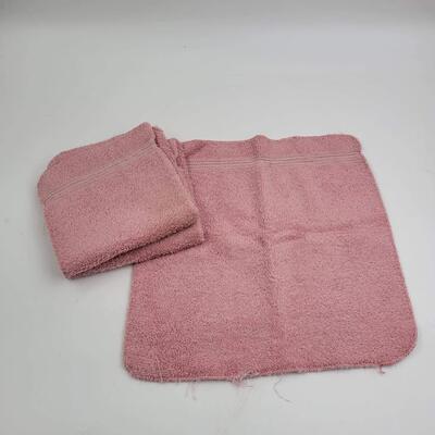 VINTAGE 3 PC "PINK" WASH CLOTH BUNDLE