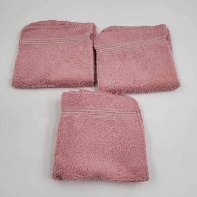 VINTAGE 3 PC "PINK" WASH CLOTH BUNDLE